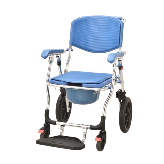 Heinsy Moving - Silla de ducha plegable con inodoro, silla de ruedas para personas mayores.