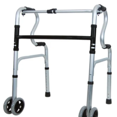 Equipo de rehabilitación Transferencia de pacientes Scooter médico de 4 ruedas Andador Bastón Andador Ayuda para caminar
