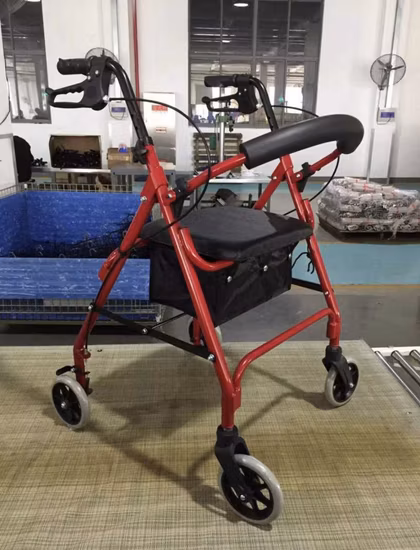 Andadores plegables de aluminio para carrito de compras, ayudas para caminar médicas europeas