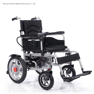 Silla de ruedas eléctrica inteligente para ancianos discapacitados modelo amortiguador de cuatro ruedas plegable