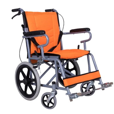 Silla de ruedas Manual ligera de alta calidad, portátil, plegable, con empuje manual, para adultos discapacitados, ancianos, usuario doméstico, silla de ruedas exterior